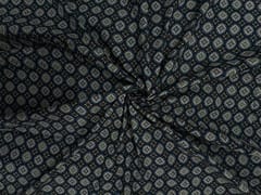 Black Floral Cotton Cambric Fabric