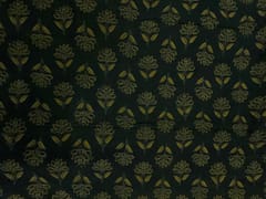 Bottle Green Floral Cotton Cambric Fabric