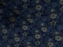 Blue Floral Cotton Cambric Fabric