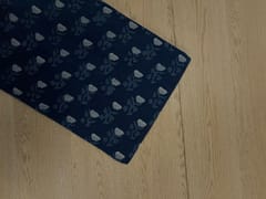 Indigo Floral Cotton Cambric Fabric