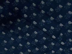 Indigo Floral Cotton Cambric Fabric