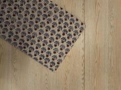 Cream & Blue Floral Cotton Cambric Fabric