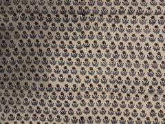 Cream & Blue Floral Cotton Cambric Fabric