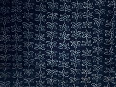 Indigo Floral Cotton Cambric Fabric