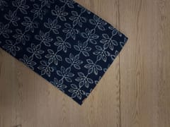 Indigo Floral Cotton Cambric Fabric