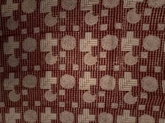 Maroon Geometric Cotton Cambric Fabric