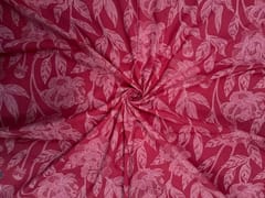Pink Floral Cotton Cambric Fabric