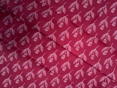 Pink Floral Cotton Cambric Fabric