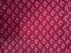 Pink Floral Cotton Cambric Fabric