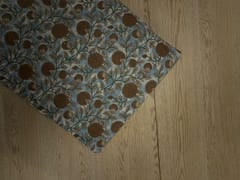 Sky Blue Brown Cotton Cambric Fabric