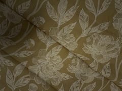 Beige Floral Cotton Cambric Fabric