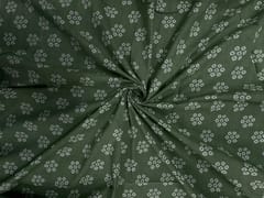 Sea Green Floral Cotton Cambric Fabric