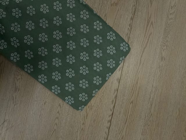 Sea Green Floral Cotton Cambric Fabric