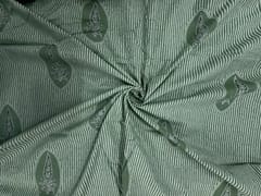 Sea Green Floral Cotton Cambric Fabric