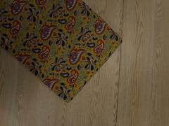 Yellow Floral Cotton Cambric Fabric