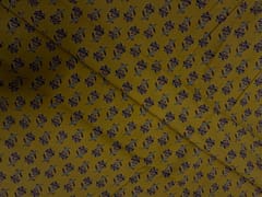Yellow Floral Cotton Cambric Fabric