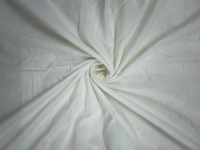 White Plain Dyed Cotton Flex Fabric
