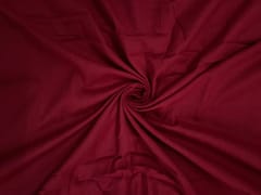 Red Plain Dyed Cotton Flex Fabric