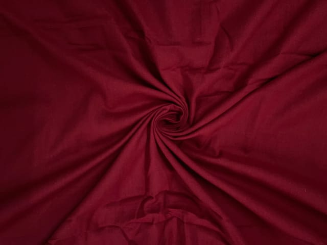 Red Plain Dyed Cotton Flex Fabric