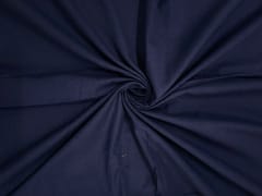 Navy Blue Plain Dyed Cotton Flex Fabric