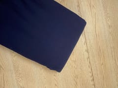 Navy Blue Plain Dyed Cotton Flex Fabric