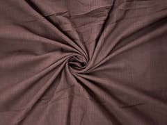Brown Plain Dyed Cotton Slub Fabric