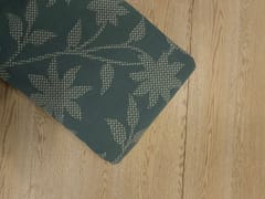 Light Teal Blue Floral Cotton Slub Fabric