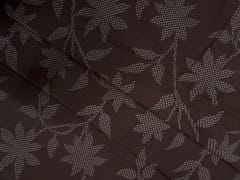 Brown Floral Cotton Slub Fabric