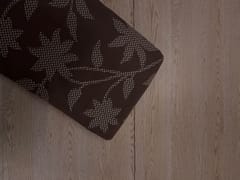 Brown Floral Cotton Slub Fabric