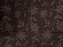 Brown Floral Cotton Slub Fabric
