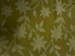 Mustard Floral Cotton Slub Fabric