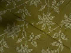 Mustard Floral Cotton Slub Fabric
