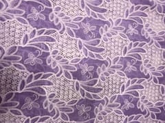 Lavender Floral Tencel Prada Embroidery Fabric