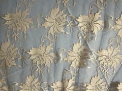 Light Gold Floral Shantley Net Fabric