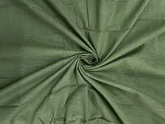 Sage Green Plain Dyed Cotton Slub Fabric