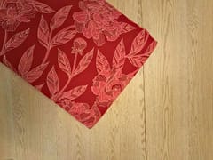 Red Floral Cotton Cambric Fabric
