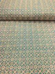 Dual tone Peacock Blue Fabric With Zari Work