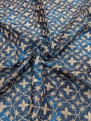 Teal Blue Poly Fabric