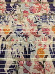 Off-White Multi Colour Digital Printed Fabric