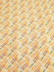 Yellow Multi Colour Digital Printed Fabric