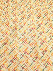 Yellow Multi Colour Digital Printed Fabric