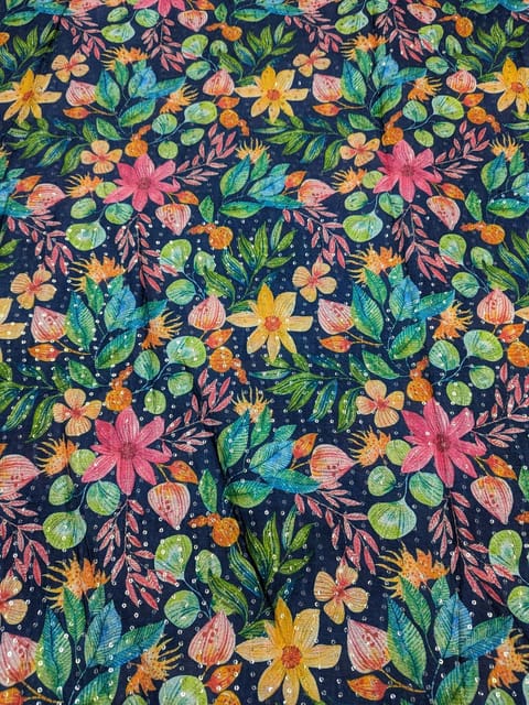 Multi Colour Digital Printed Fabric