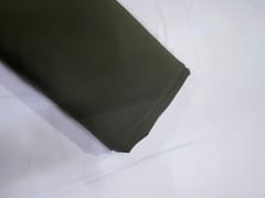 Dark Olive Plain Barbie Crepe Fabric