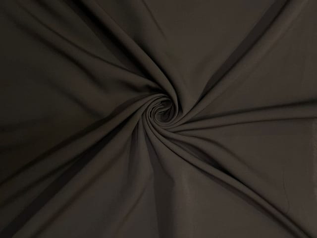 Mouse Grey Plain Barbie Crepe Fabric