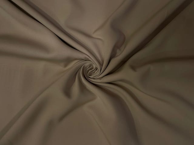 Light Fawn Plain Barbie Crepe Fabric