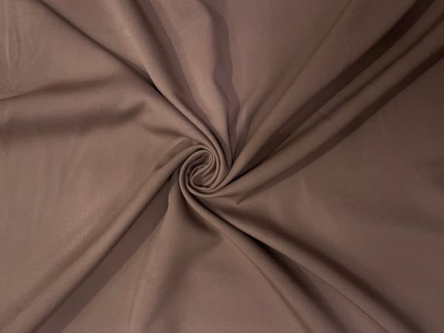 Russette Brown Plain Barbie Crepe Fabric