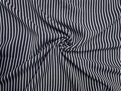 Black & White Stripes Linen Fabric