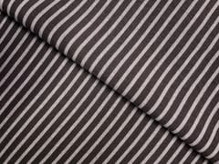 Dark Brown & White Stripes Linen Fabric