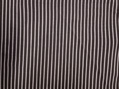 Dark Brown & White Stripes Linen Fabric
