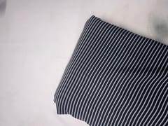 Black & White Stripes Linen Fabric
